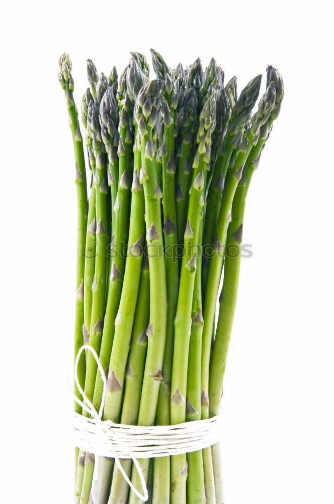 Similar – Image, Stock Photo Portion of asparagus bunch with green, fresh, juicy asparagus, from fresh, local harvest, lies in heaps, bundles on a white cloth made of linen.