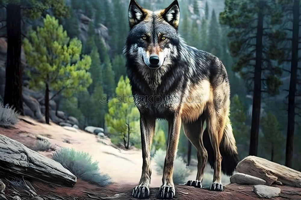 Similar – Foto Bild . Tier Wildtier Wolf 1