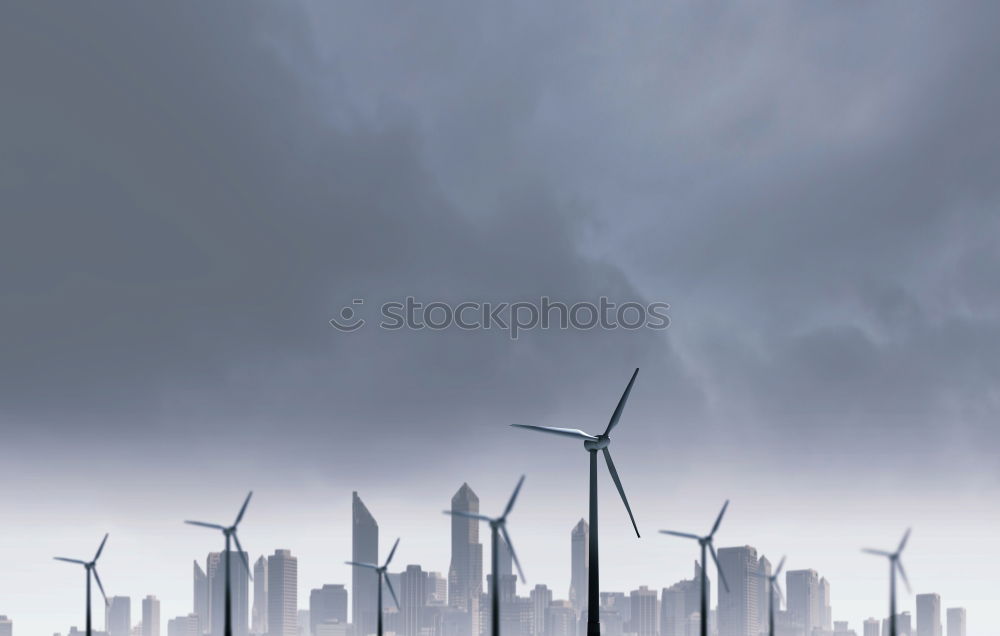 Similar – Image, Stock Photo Lignite-fired power plant directly behind a residential area