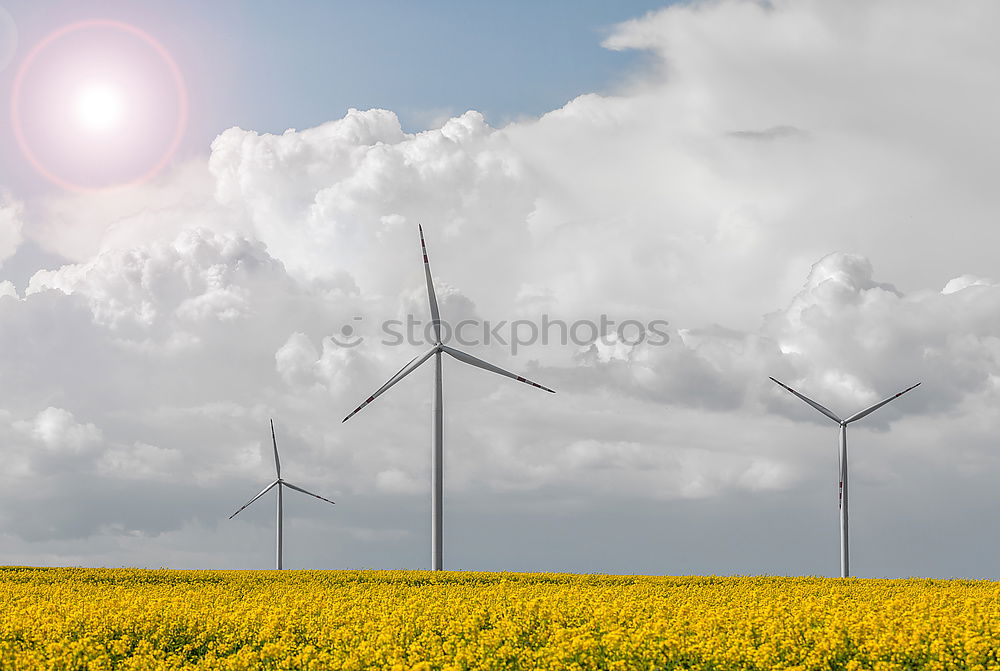 Similar – Image, Stock Photo Wind turbine in the field