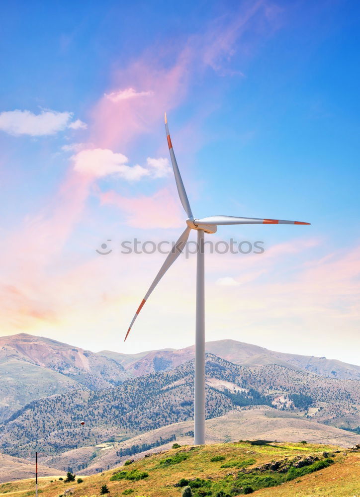 Similar – Image, Stock Photo Wind turbine in back light