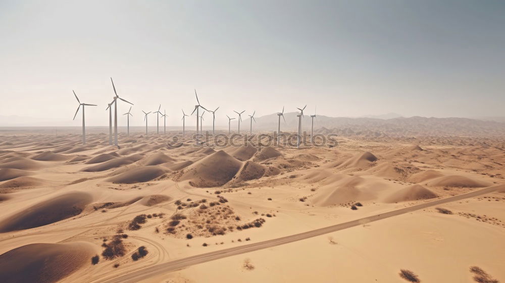 Similar – Image, Stock Photo Straight road in sandy desert land