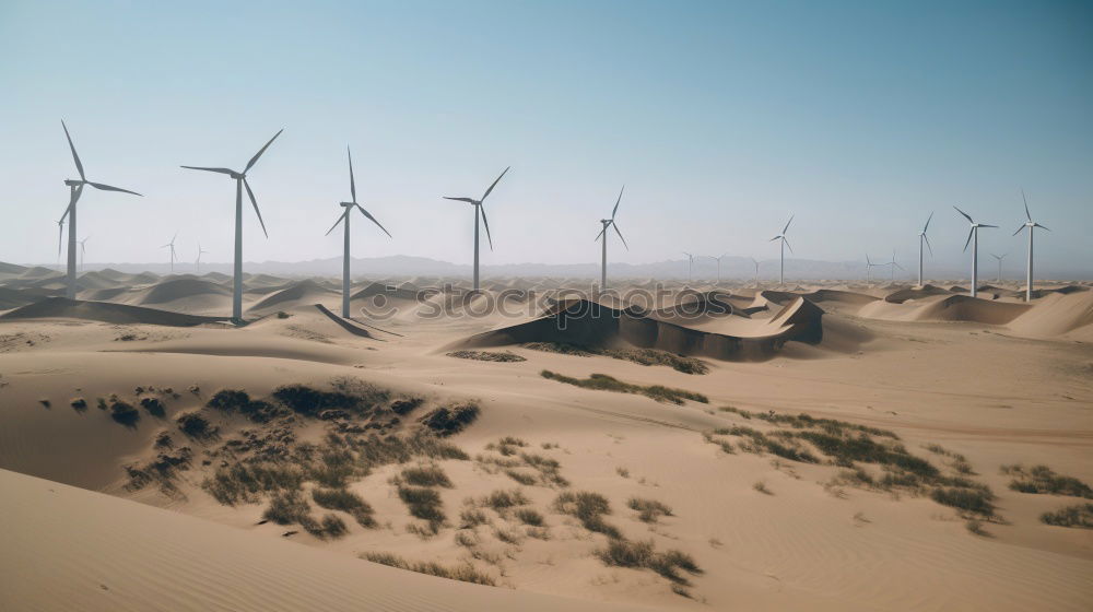 Similar – Image, Stock Photo Straight road in sandy desert land