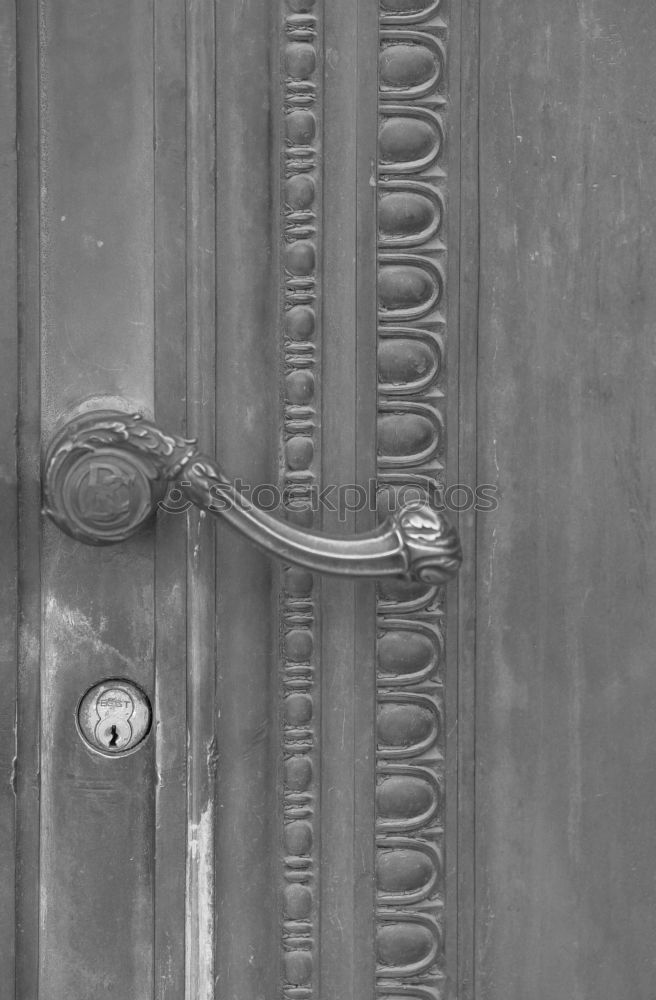 Similar – rusty garden gate closed with chain, with blurred background