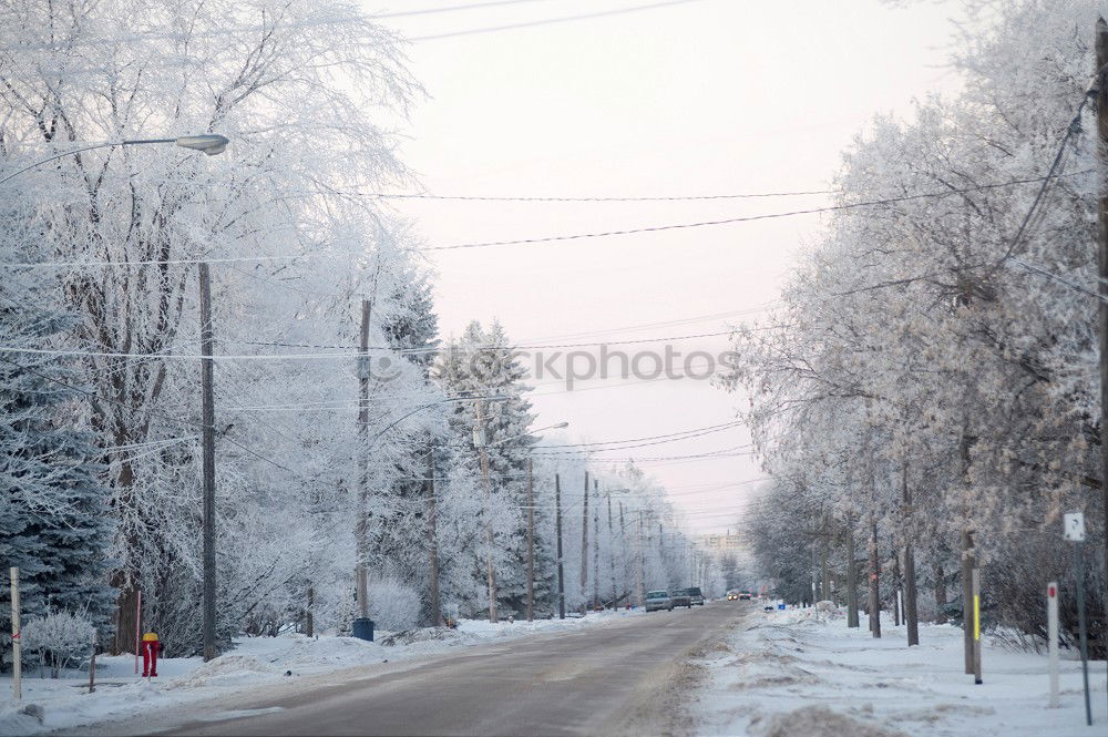 Similar – Snowy road Subdued colour