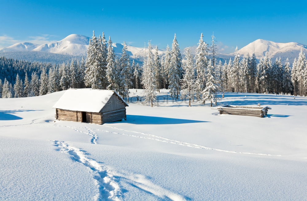 Similar – Image, Stock Photo cabin panorama Winter