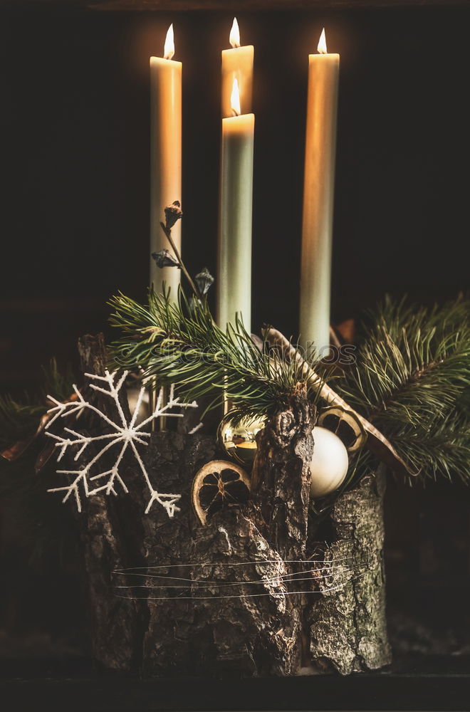 Similar – Image, Stock Photo Advent wreath on the table