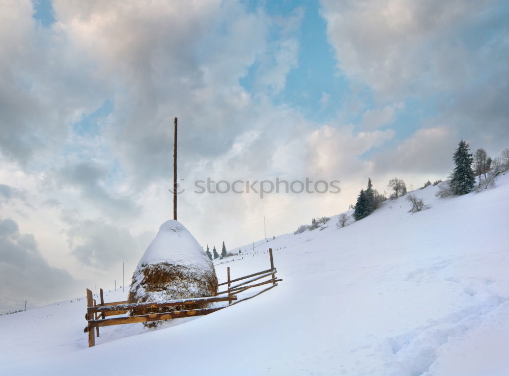 Similar – hut magic Mountain Forest