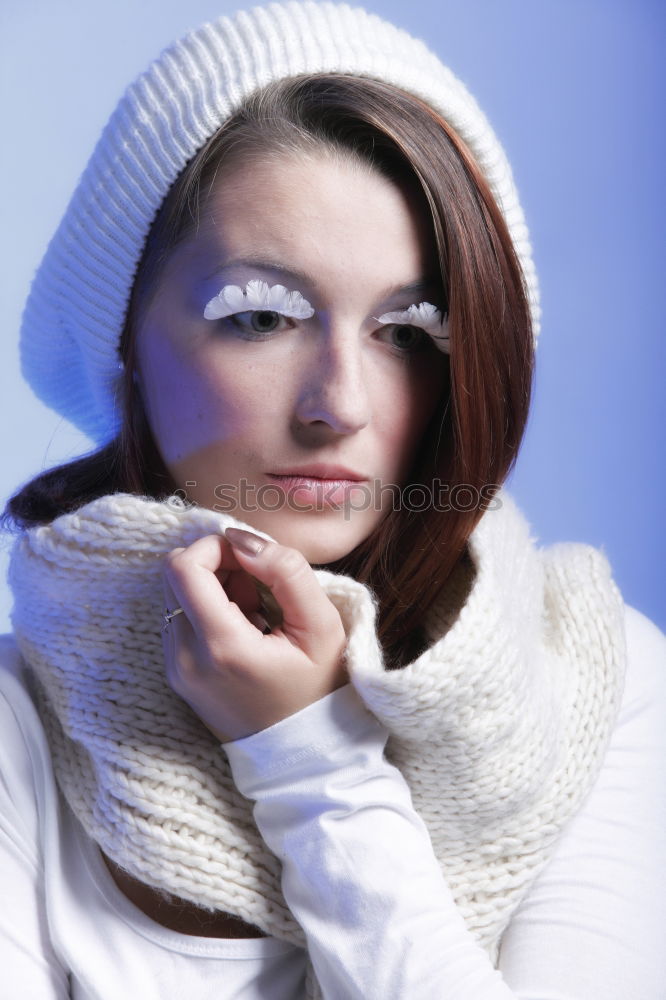 Similar – schnee. feminin Junge Frau