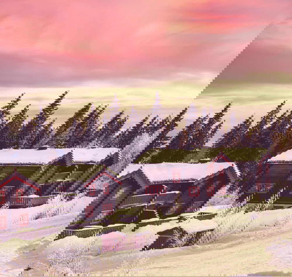 Similar – Image, Stock Photo Small sheds in winter countryside