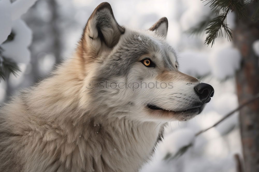 Image, Stock Photo Wolf 3 Environment Nature