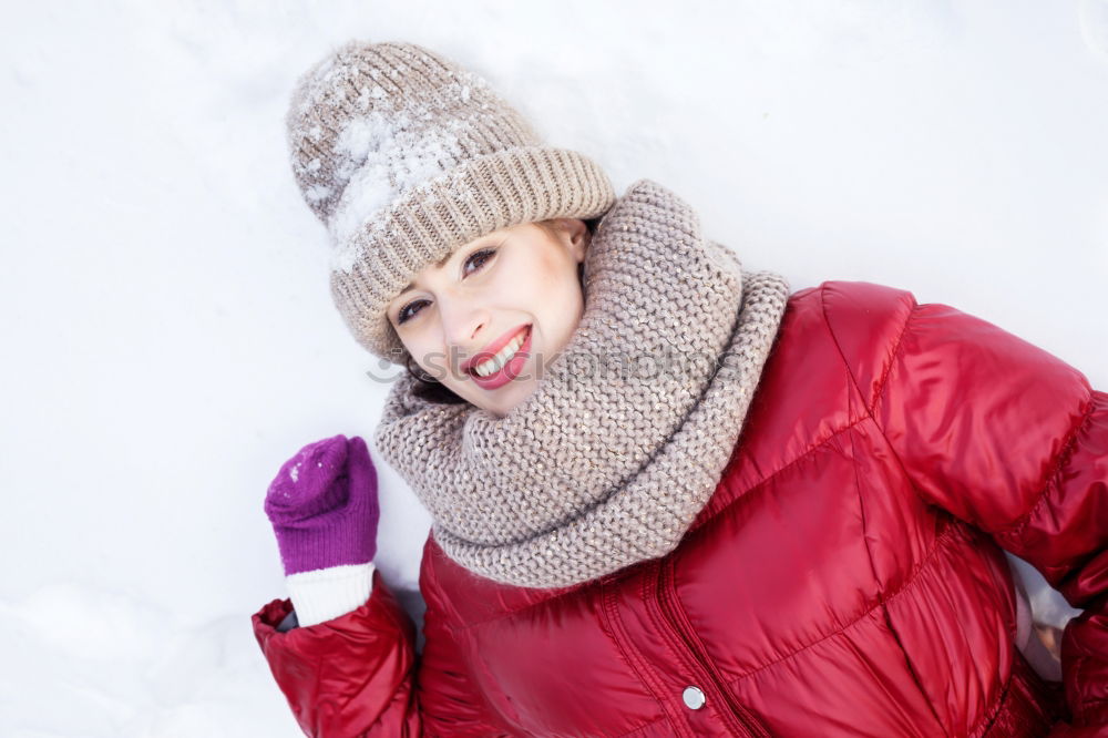 Similar – Image, Stock Photo Portrait of attractive woman on a snowy day