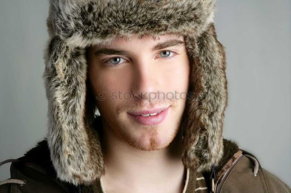 Similar – Winter portrait with light flashes