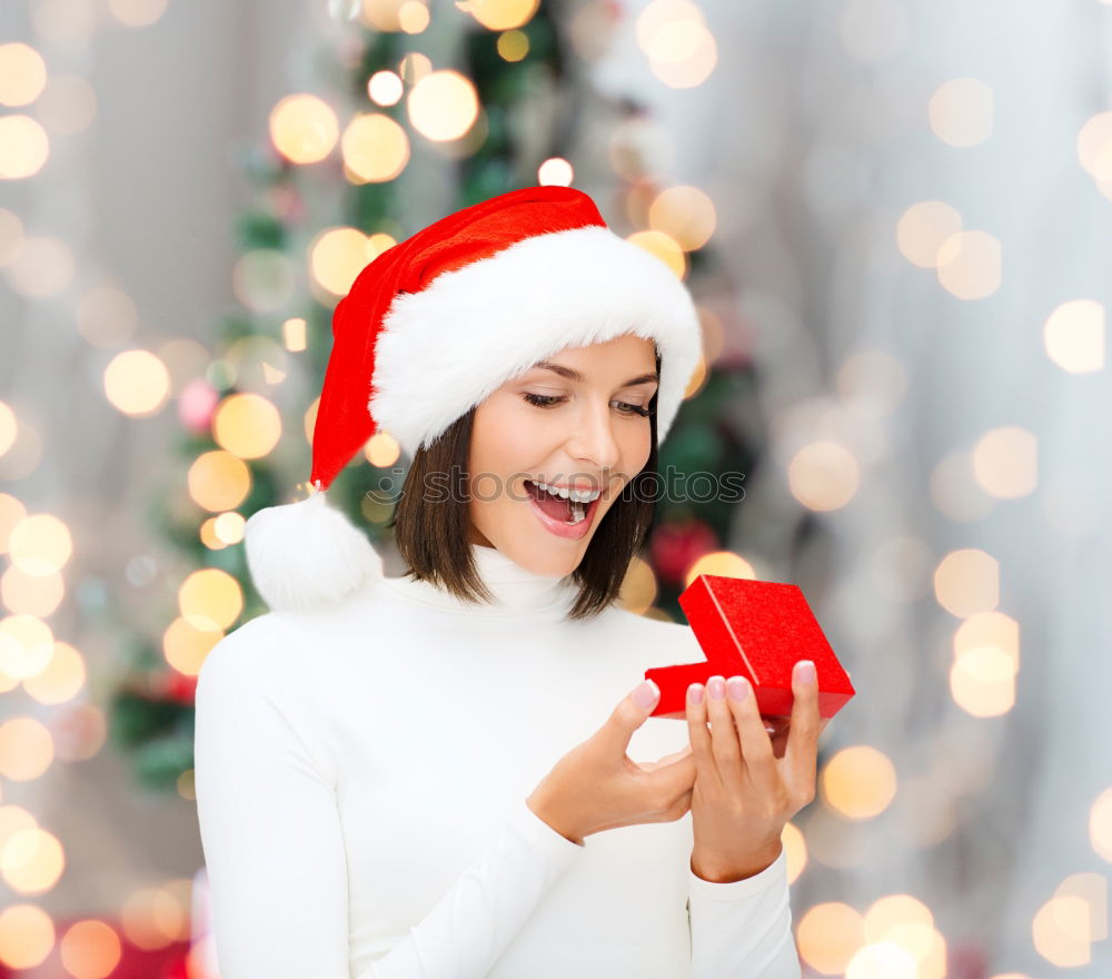 Similar – Image, Stock Photo little girl holding small gift and smile