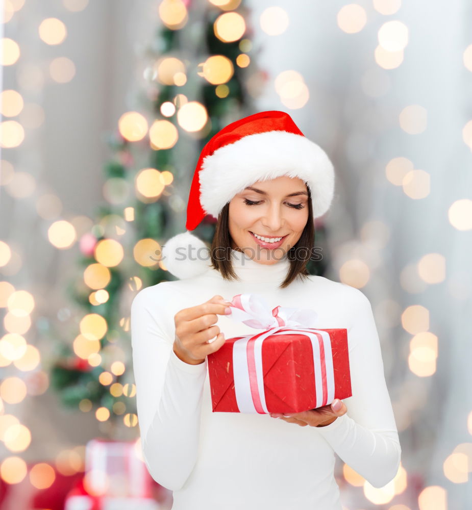 Similar – Image, Stock Photo little girl holding small gift and smile