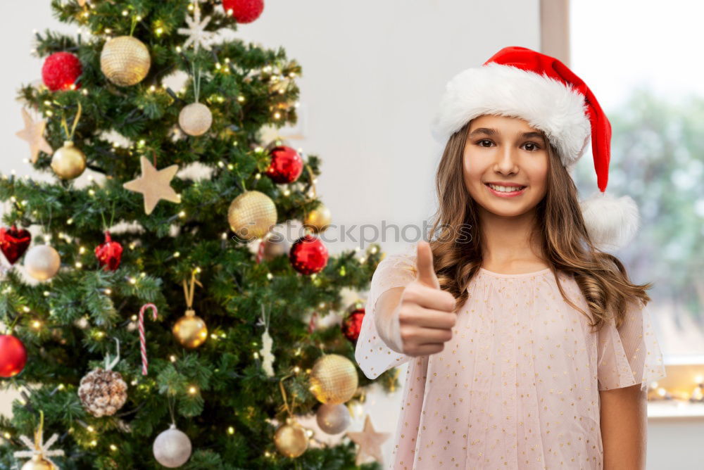 Similar – Image, Stock Photo little girl holding small gift and smile