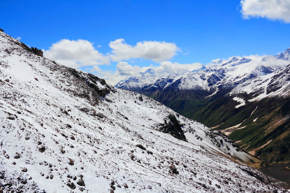 Similar – Passstraße zum Rettenbachgletscher mit Blick auf die Ötztaler Alpen