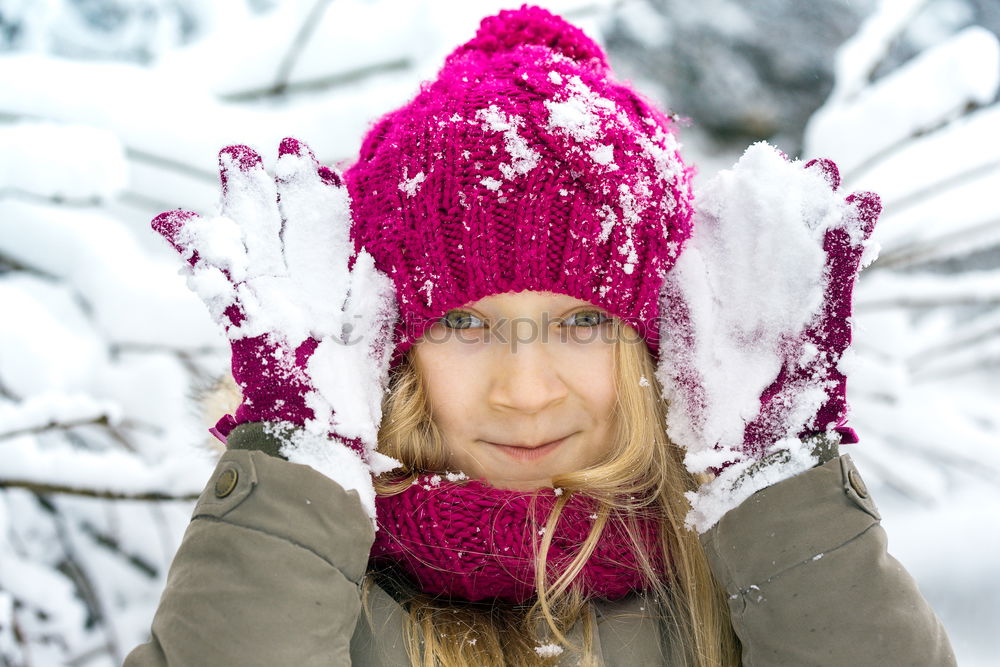 Similar – Image, Stock Photo Portrait of attractive woman on a snowy day