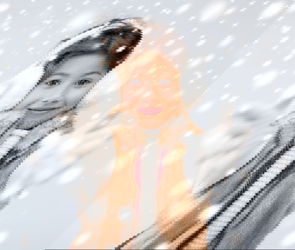 Similar – Image, Stock Photo child blowing snow on christmas