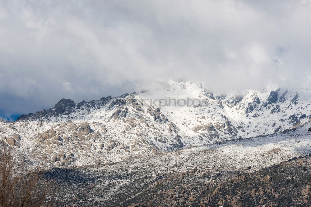 Similar – Image, Stock Photo Autumn forest and snowy mountains