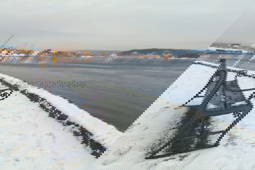 Similar – Image, Stock Photo Winter at the landing bridges
