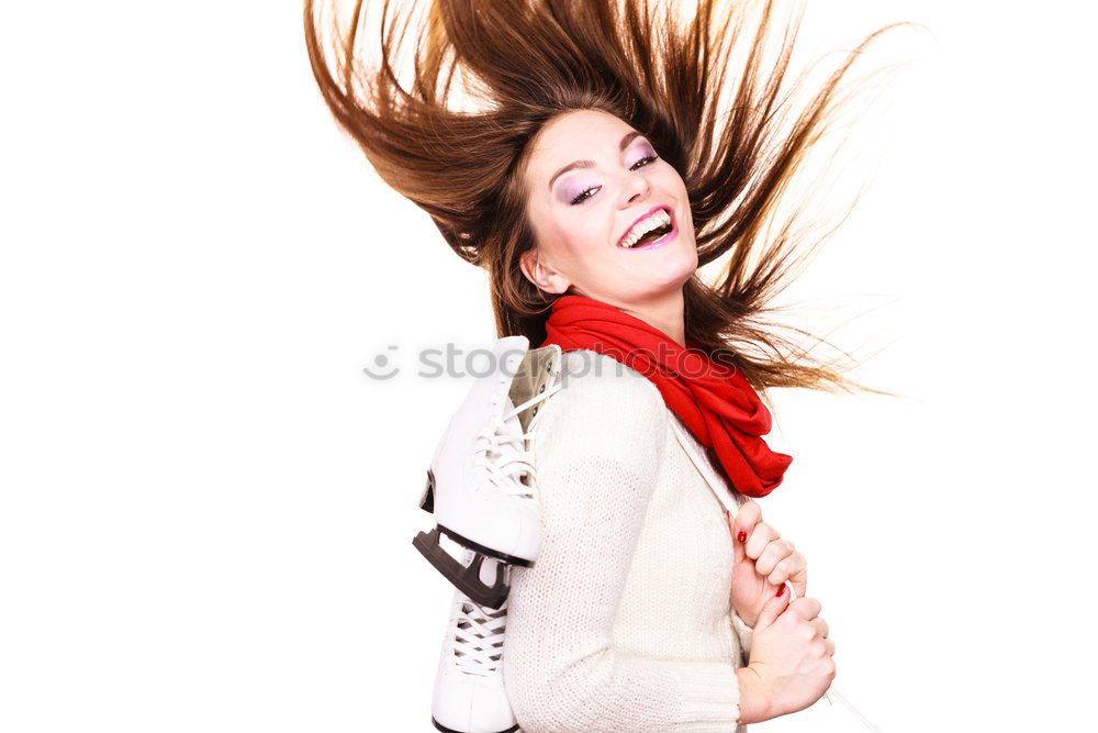 Similar – Image, Stock Photo Funny African woman listening to music