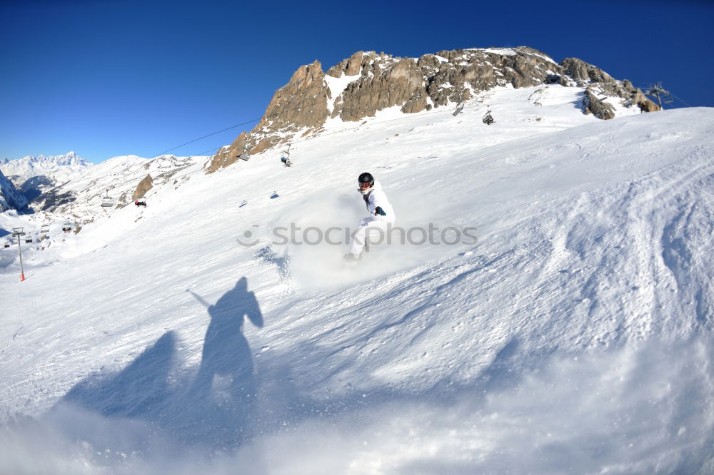 Similar – Schnee-Ente Skifahrer