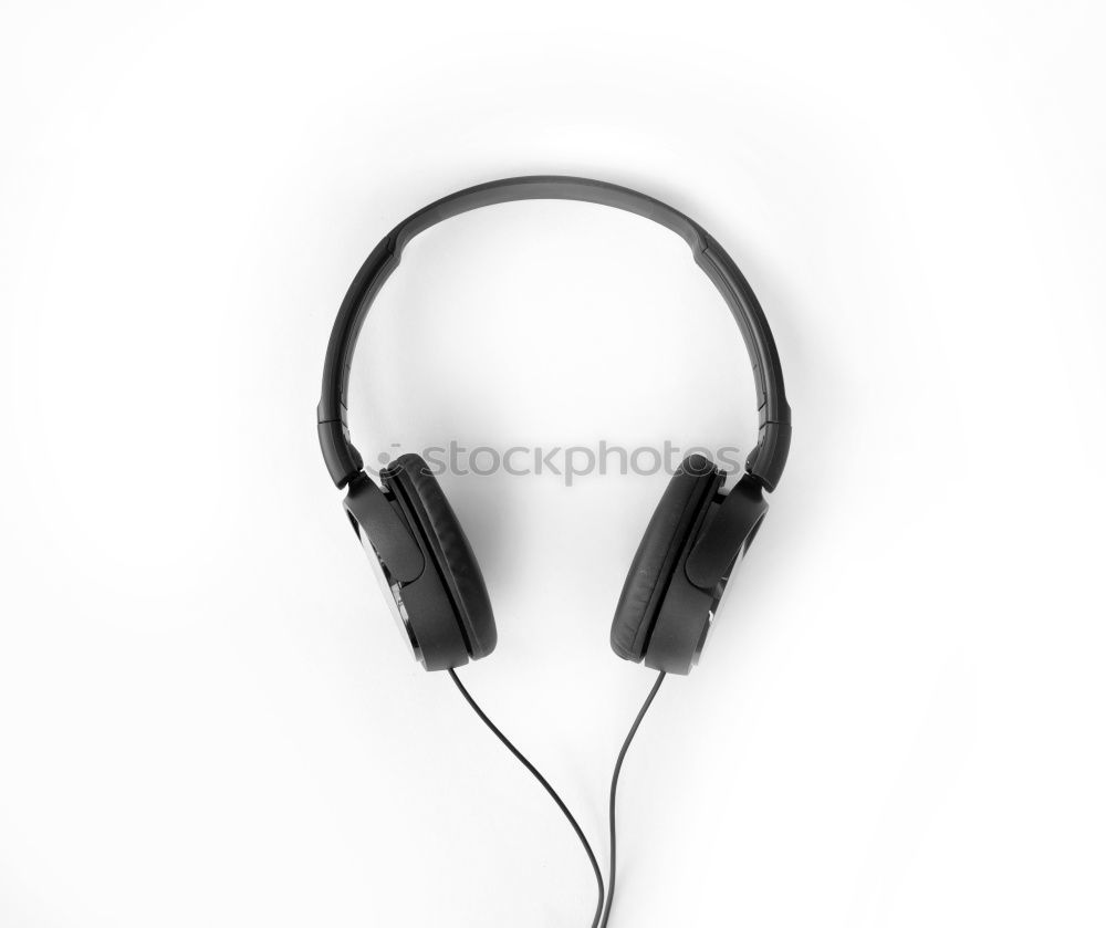 Similar – Image, Stock Photo Retro cassette player with headphones on grey background