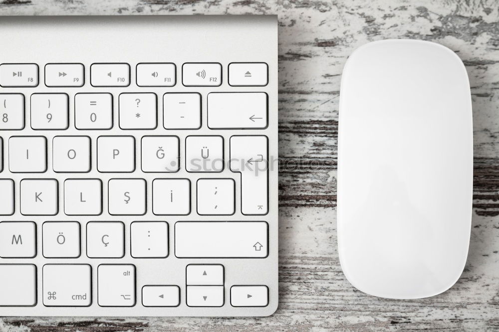 Similar – Image, Stock Photo Keyboard and mouse on green background