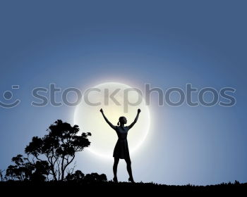 Similar – Image, Stock Photo the fool on the hill Man