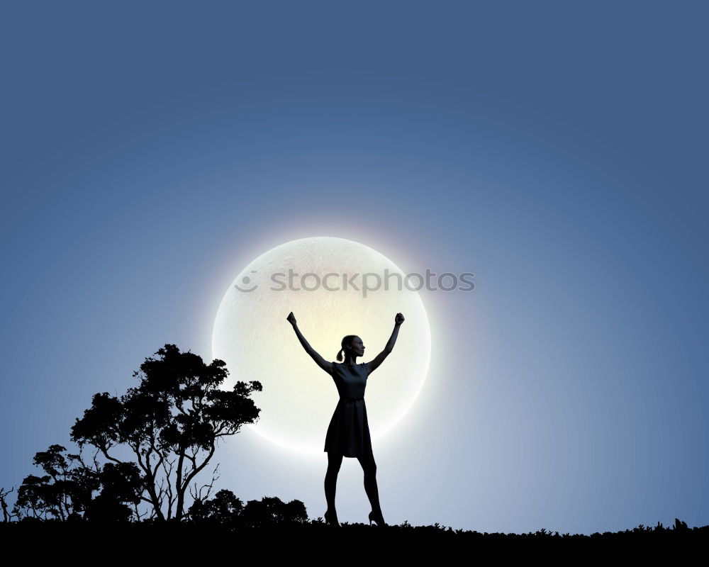 Similar – Image, Stock Photo the fool on the hill Man