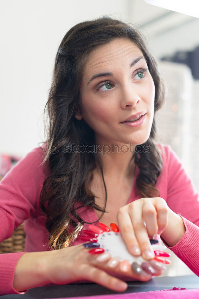 Similar – Image, Stock Photo Young florist packs a wreath of flowers