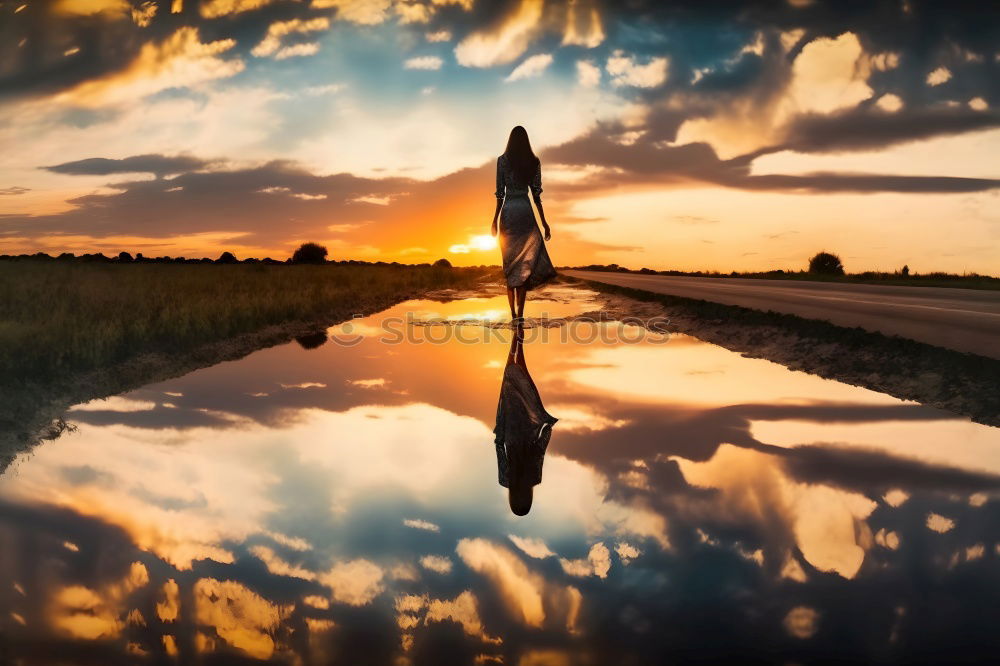 Similar – Image, Stock Photo River running between stones