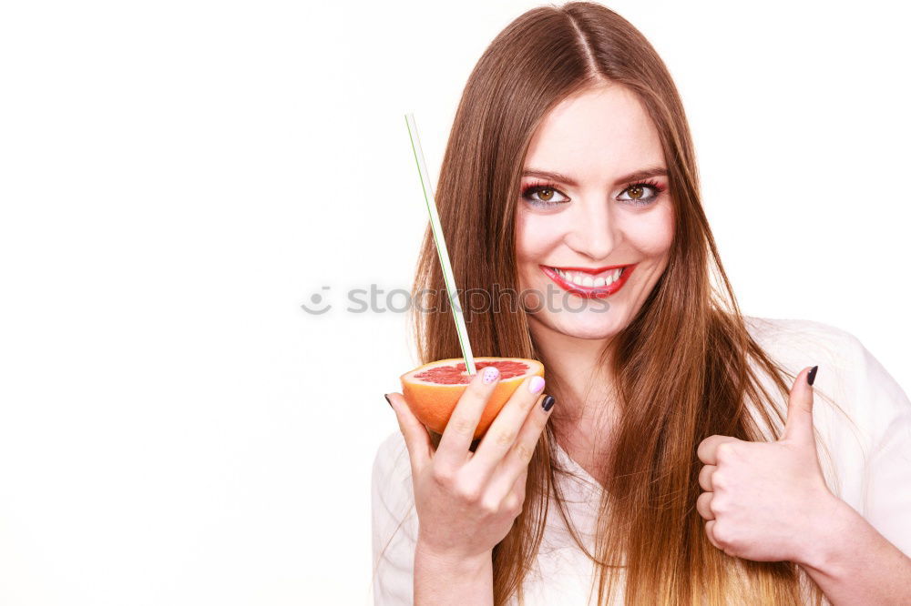 Similar – Image, Stock Photo Young healthy beautiful blonde woman in the bed eating fruits
