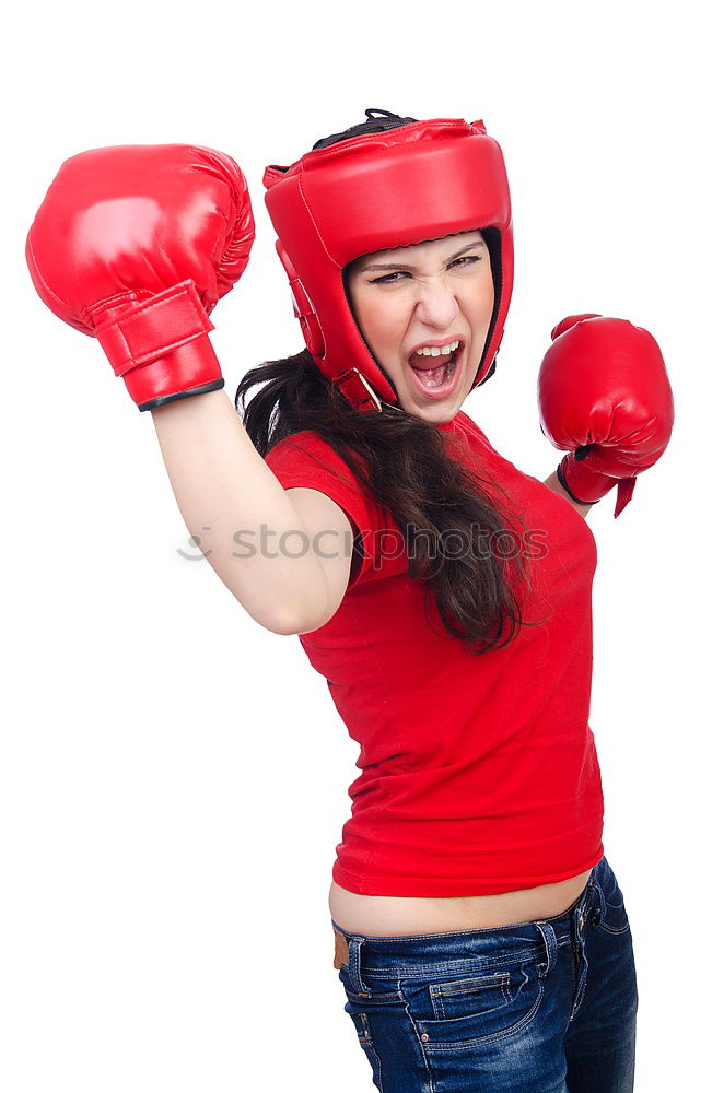 Similar – Image, Stock Photo Boxing Girl! Athletic