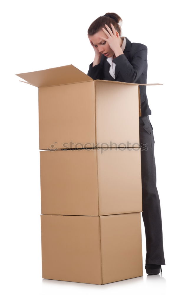 Similar – Girl in a moving box