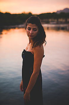 Similar – Image, Stock Photo Pretty woman at steps on street