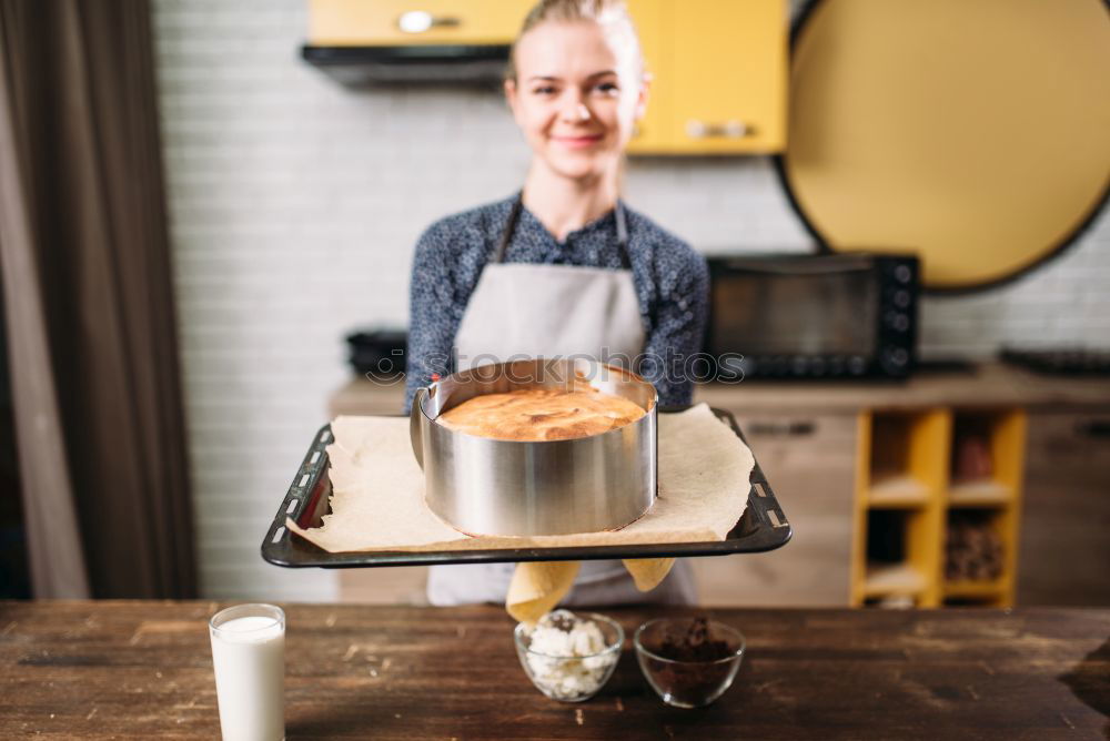 Similar – Image, Stock Photo smiling young Barista making coffee in cafe