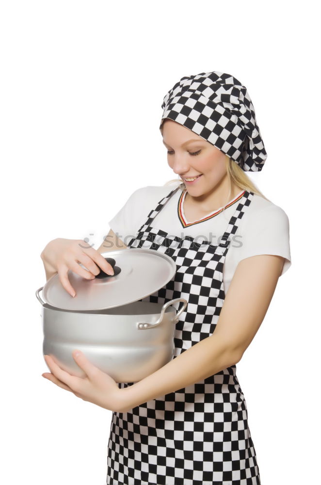 Woman Looking inside a Trash Can