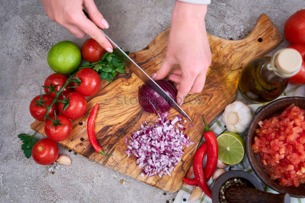 Similar – minced meat in an old mincer with herbs and spices