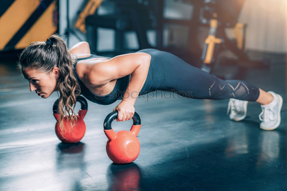 Similar – Image, Stock Photo People doing exercises in a fitness class