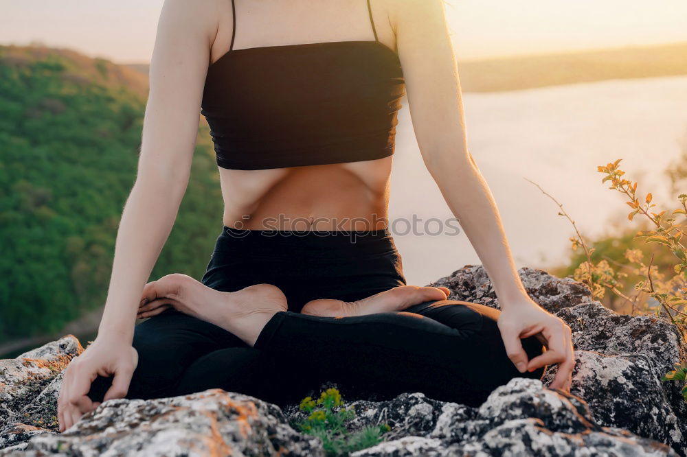 Similar – young woman doing yoga exercise outdoor