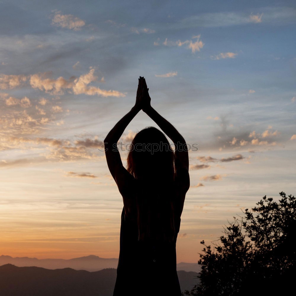 Similar – Yoga Borkum Strand Meer