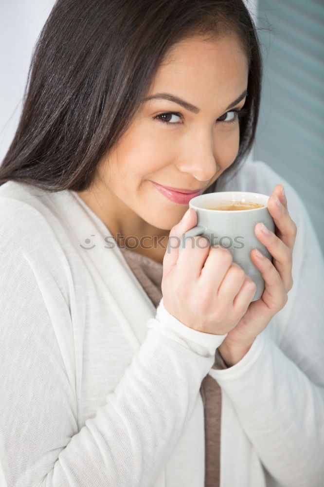 Similar – Image, Stock Photo indoor lifestyle portrait of young woman