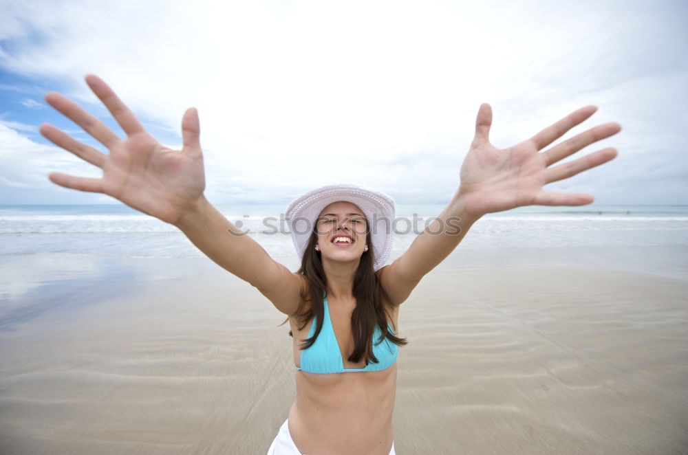 Similar – Image, Stock Photo gimme hands Woman Thailand