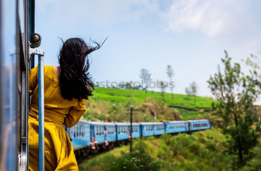 Image, Stock Photo train ride Nature