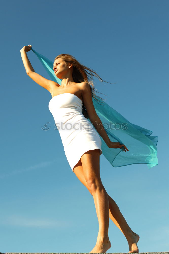 Similar – Image, Stock Photo female runner stretching