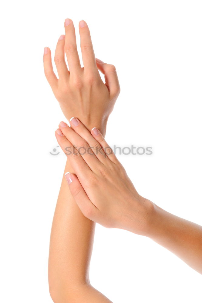 Similar – Image, Stock Photo men’s health: back massage for diseases