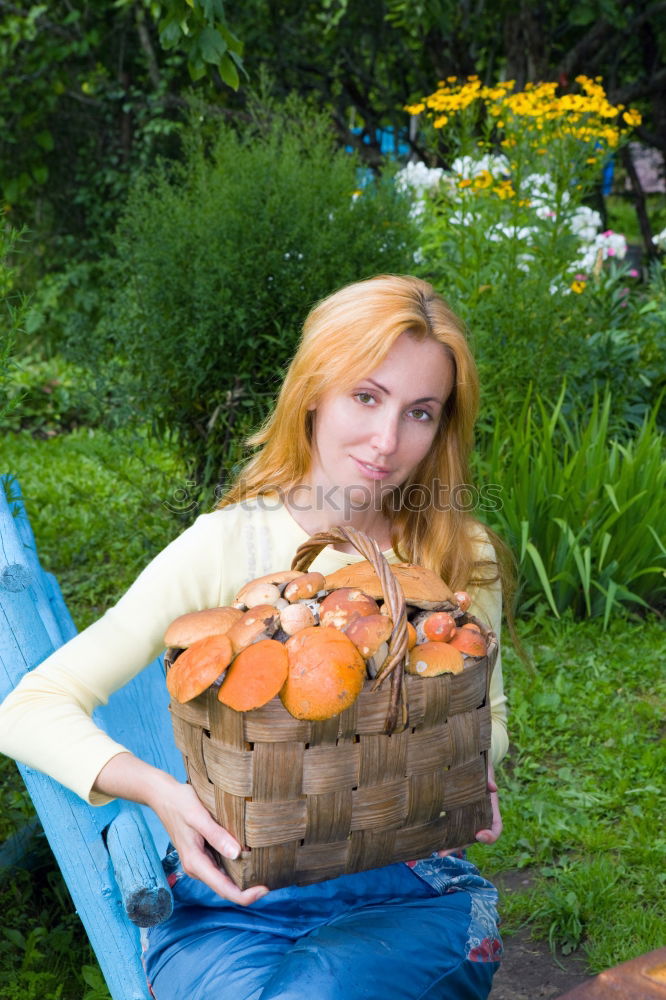 Similar – Image, Stock Photo An apple a day … Young woman eating an apple with relish