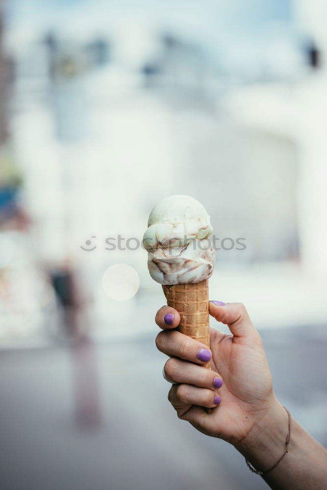 Similar – Image, Stock Photo Man covering face with ice-cream